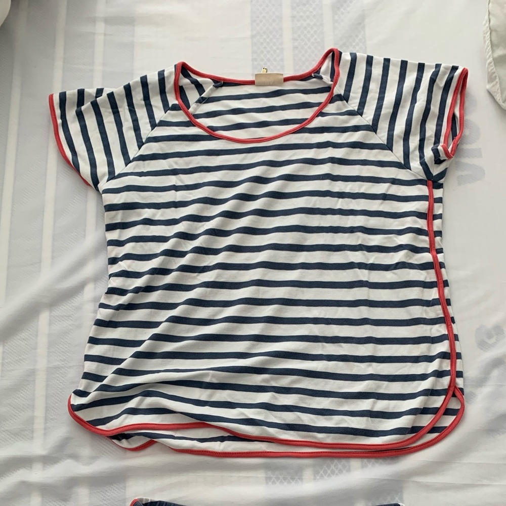 Lake Pajamas XS striped short sleeve/shorts set